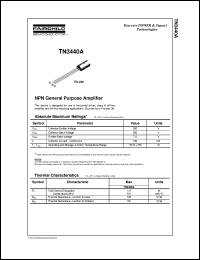 TN3440A datasheet:   NPN General Purpose Amplifier TN3440A
