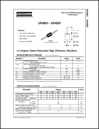 UF4002 datasheet:  1.0 Ampere Glass Passivated High Efficiency Rectifiers UF4002