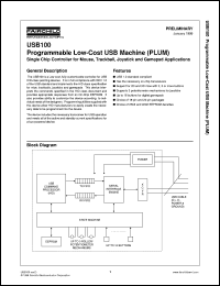 USB100M20 datasheet:  Programmable Low-Cost USB Machine (PLUM) USB100M20