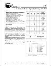 W155 datasheet: Spread Spectrum Frequency Timing Generator W155