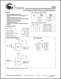 W182 datasheet: Full Feature Peak Reducing EMI Solution W182
