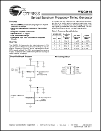 W42C31-03 datasheet: Spread Spectrum Frequency Timing Generator W42C31-03