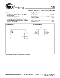 W163-05 datasheet: Spread Aware, Zero Delay Buffer W163-05