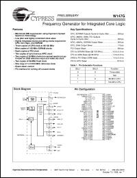 W147GH datasheet: Frequency Generator for Integrated Core Logic W147GH