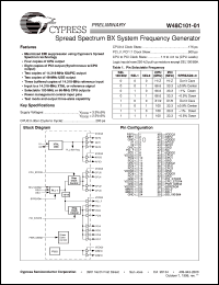 W48C101-01H datasheet: Spread Spectrum BX System Frequency Generator W48C101-01H