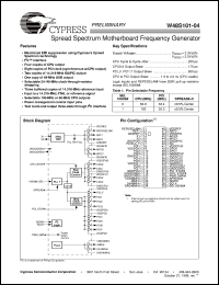 W48S101-04H datasheet: Spread Spectrum Motherboard Frequency Generator W48S101-04H
