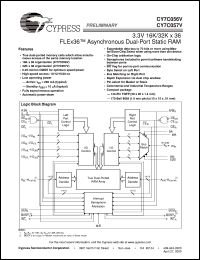 CY7C056V-12BAC datasheet: 16K X 36 DUAL-PORT STATIC RAM CY7C056V-12BAC