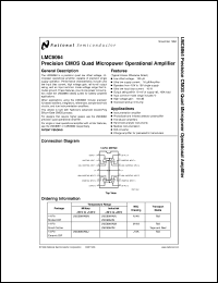 LMC6064AIM datasheet: Precision CMOS Quad Micropower Operational Amplifier LMC6064AIM