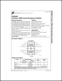 LMC6084AIMX datasheet: Precision CMOS Quad Operational Amplifier LMC6084AIMX