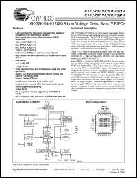 CY7C4271V-25JC datasheet: Low Voltage 32K x 9 Deep Sync FIFO CY7C4271V-25JC