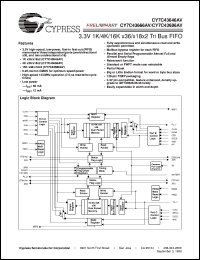 CY7C43666AV-7AC datasheet: 3.3V SYNC X36 TRI BUS FIFO CY7C43666AV-7AC