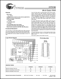 CY7C182-25PC datasheet: 8Kx9 Static RAM CY7C182-25PC