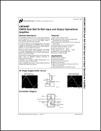 LMC6482AIMX datasheet: CMOS Dual Rail-to-Rail Input and Output Operational Amplifier LMC6482AIMX