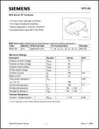 BFR106 datasheet: NPN silicon RF transistor BFR106