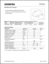 BFR35AP datasheet: NPN silicon RF transistor BFR35AP