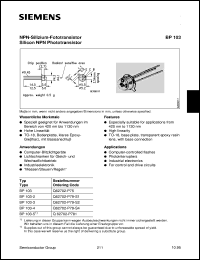 BP103-2 datasheet: Silicon NPN phototransistor BP103-2