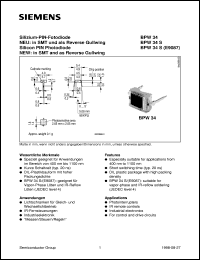 BPW34 datasheet: Silicon PIN photodiode BPW34