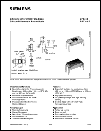 BPX48F datasheet: Silicon differential photodiode BPX48F