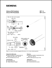 BPY12H1 datasheet: Silicon PIN photodiode BPY12H1