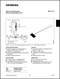 BPY47P datasheet: Silicon photovoltaic cell BPY47P