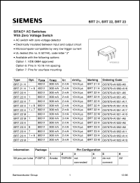 BRT23H datasheet: SITAC AC switches without zero voltage switch BRT23H