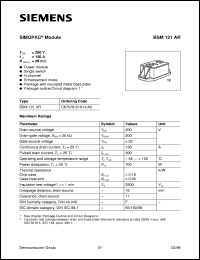 BSM121AR datasheet: SIMOPAC module BSM121AR