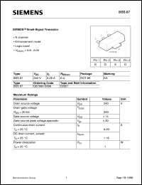 BSS87 datasheet: N-channel SIPMOS small-signal transistor BSS87