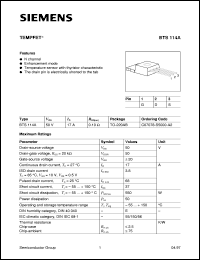 BTS114A datasheet: N-channel TEMPFET BTS114A