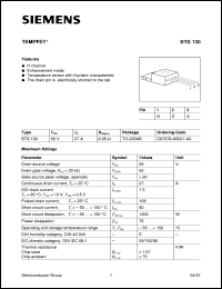 BTS130 datasheet: N-channel TEMPFET BTS130