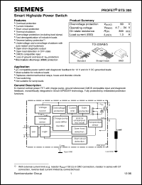 BTS308 datasheet: Smart highside power switch BTS308