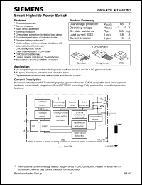 BTS412B2 datasheet: Smart highside power switch BTS412B2