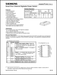 BTS710L1 datasheet: Smart 4-channel highside power switch BTS710L1