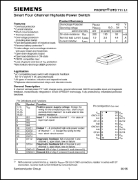 BTS711L1 datasheet: Smart 4-channel highside power switch BTS711L1