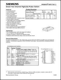 BTS734L1 datasheet: Smart 2-channel highside power switch BTS734L1