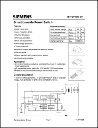 BTS941 datasheet: Smart lowside power switch BTS941