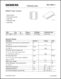 BUZ100SL-4 datasheet: SIPMOS power transistor BUZ100SL-4