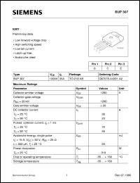 BUP307 datasheet: IGBT BUP307