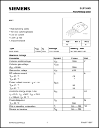 BUP314S datasheet: IGBT BUP314S