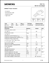 BUZ10L datasheet: N-channel SIPMOS power transistor BUZ10L