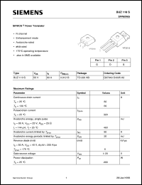 BUZ110S datasheet: N-channel SIPMOS power transistor BUZ110S