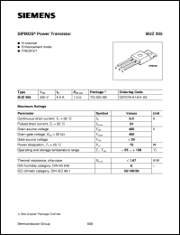 BUZ205 datasheet: N-channel SIPMOS power transistor BUZ205
