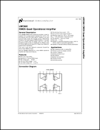 LMC660CM datasheet: CMOS Quad Operational Amplifier LMC660CM