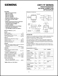CNY17F-4 datasheet: Phototransistor no base connection optocoupler CNY17F-4