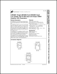 LMC6681BIMX datasheet: Single Low Voltage, Rail-to-Rail Input and Output CMOS Amplifier with Powerdown [Life-time buy] LMC6681BIMX