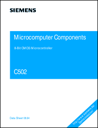 SAF-C502-L20N datasheet: 8-bit CMOS microcontroller for external ROM (20 MHz) SAF-C502-L20N