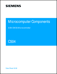 SAB-C504-2R40M datasheet: 8-bit CMOS microcontroller with mask-programmable ROM (40 MHz) SAB-C504-2R40M