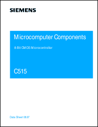 SAF-C515-L24M datasheet: 8-bit CMOS microcontroller for external memory (24 MHz) SAF-C515-L24M