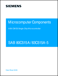 SAB80C515A-N18-T3 datasheet: 8-bit CMOS microcontroller for external memory, 18 MHz SAB80C515A-N18-T3