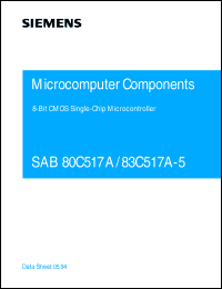 SAB83C517A-5N18-T4 datasheet: 8-bit CMOS microcontroller SAB83C517A-5N18-T4