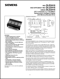 DLR3416 datasheet: 4-character 5x7 dot matrix (red) DLR3416